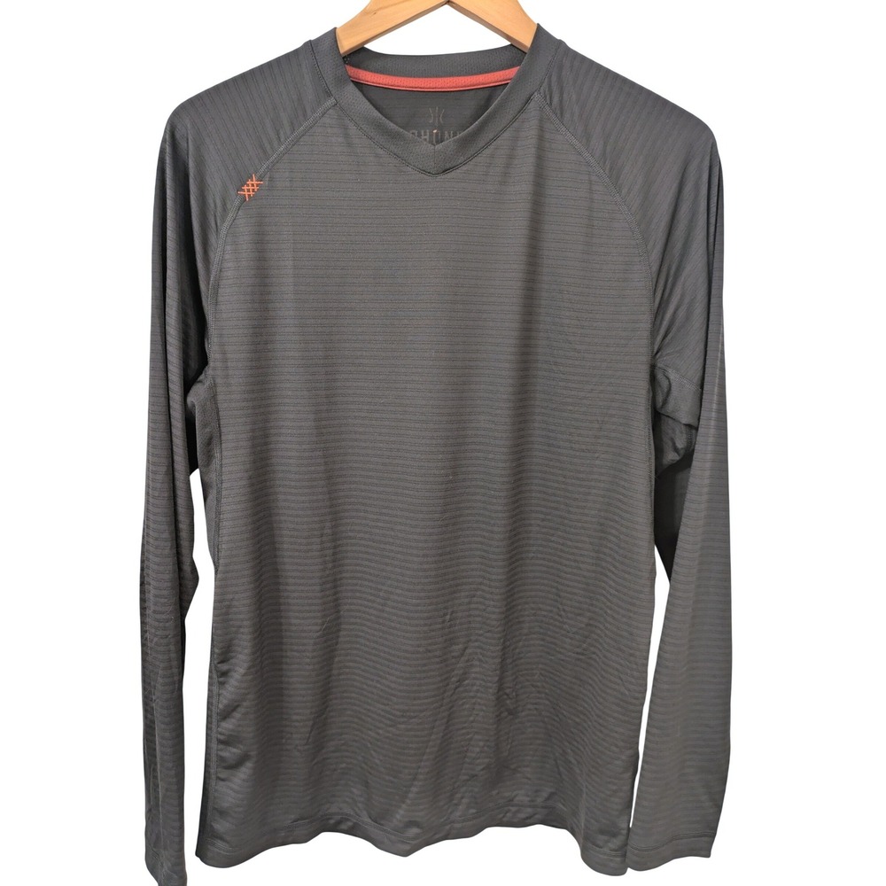 Rhone Sentinel Long Sleeve V Neck‎ Performance T Shirt Black Men's Medium